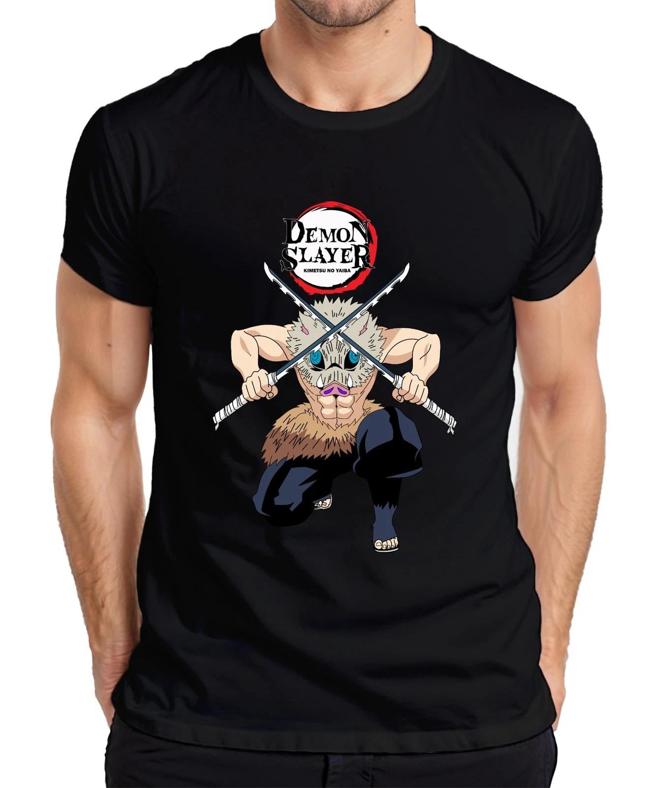 Demon Slayer Inosuke Kimetsu no Yaiba Ebermaske Anime Geschenk Herren T-Shirt XXXXL