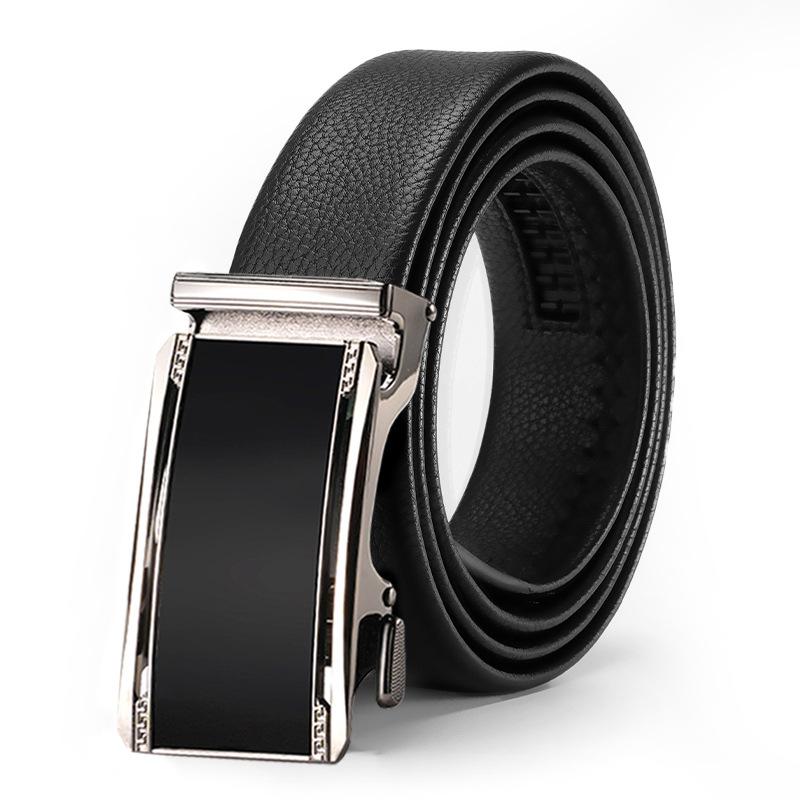 Men's Belt  Cowhide Automatic Buckle Formal Wear  Casual Business Men's Belt  Genuine Leather Simple and Versatile Middle Aged and Young Trousers
