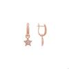 Earrings - LUXENTER - Maliard - 18-karat Rose Gold - Brilliant Zirconia - Multicolored Pattern