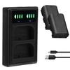 Micro TypeC Dual Port Camera Dual Display Dual Dock Charger for LPE6 E6N Camera Battery