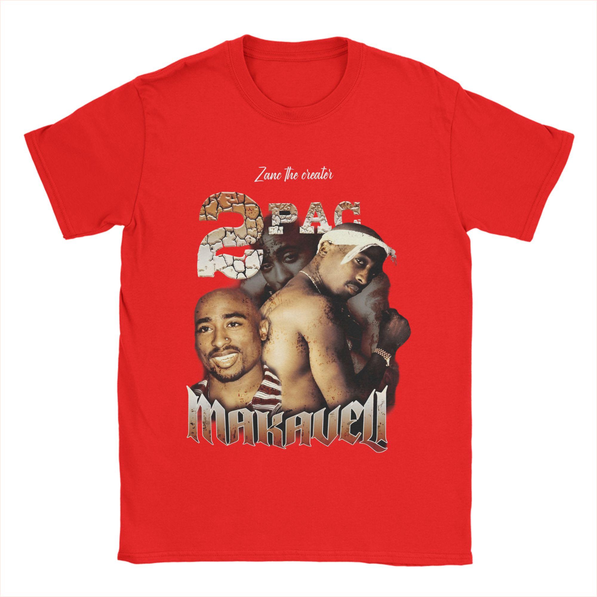

Ретро Футболка Тупак 2pac Хип-хоп Мужская Хлопковая с Коротким Рукавом Рэпер Круглый Вырез Летний Топ Футболка S