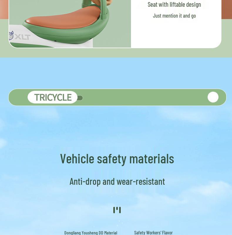 Kid's Music-Enabled Tricycle and Glider Stroller