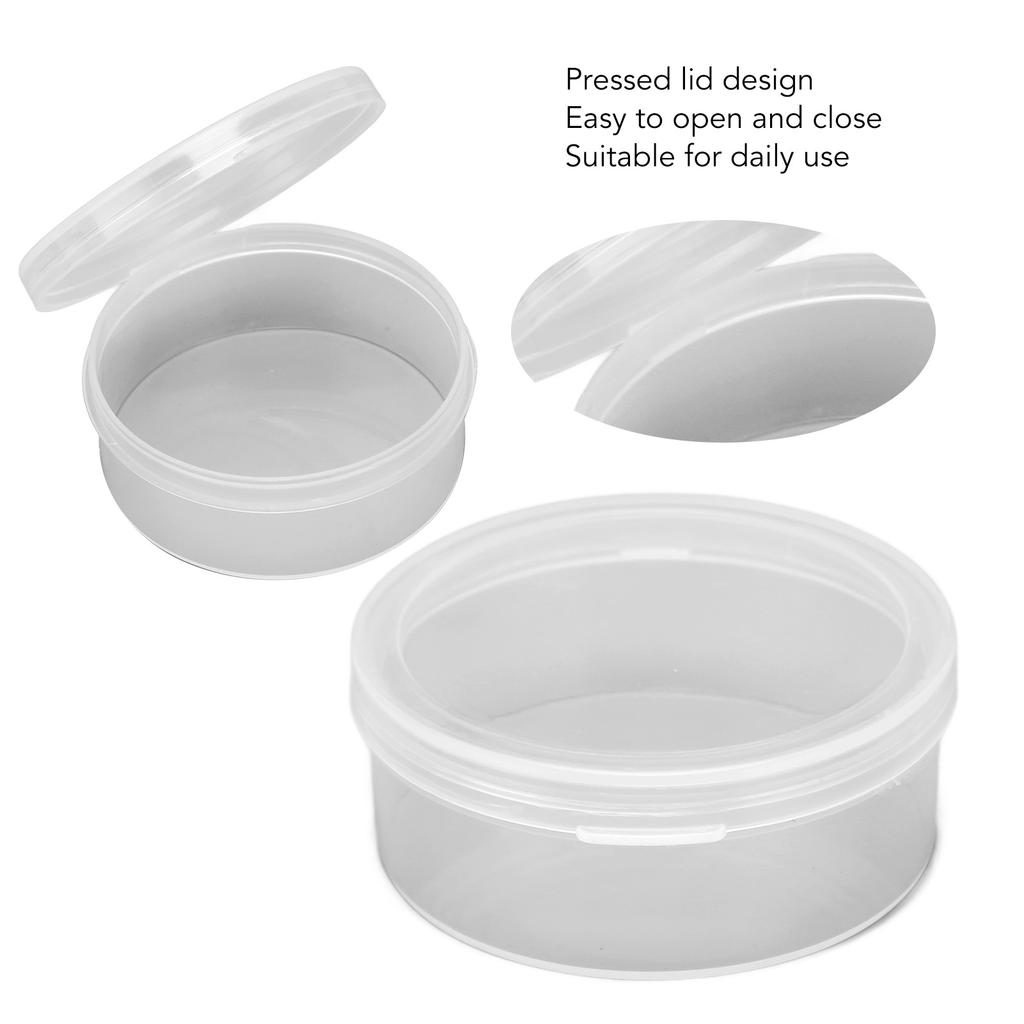 5 STÜCK Schwamm Transparente Aufbewahrungsbox Mehrzweck Tragbar Rund Klar Kleine Kunststoffbehälter für Kleine Gegenstände Bastelarbeiten