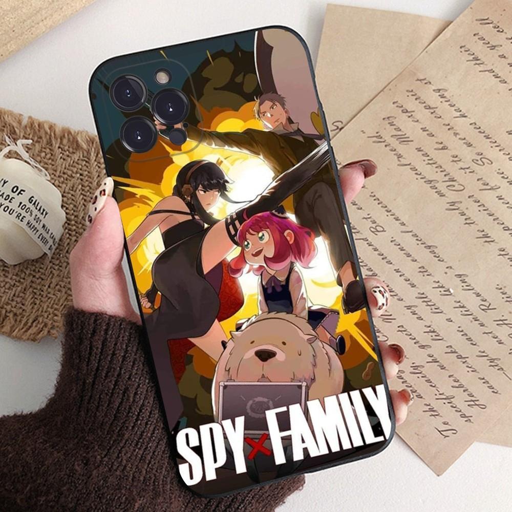 Cartoon SPY FAMILY Anime Phone Case Silicone Soft for iphone 15 14 13 12 11 Pro Mini XS MAX 8 7 6 Plus X XS XR Cover