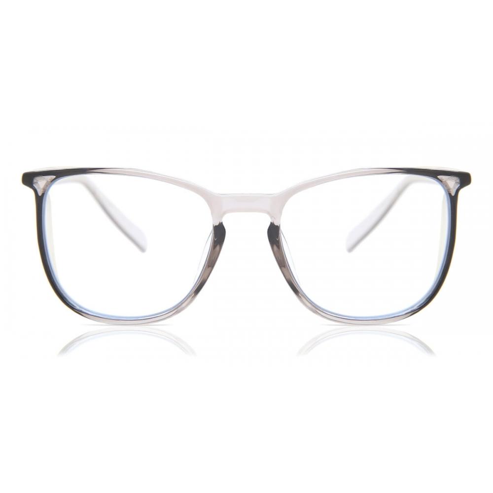 

Stoggles Square Blue Light Block 03 Charcoal Unisex Eyeglasses Transparent Grey/50
