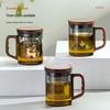 Yihucha Light Luxury Borosilicate Glass Tea Infuser Cup
