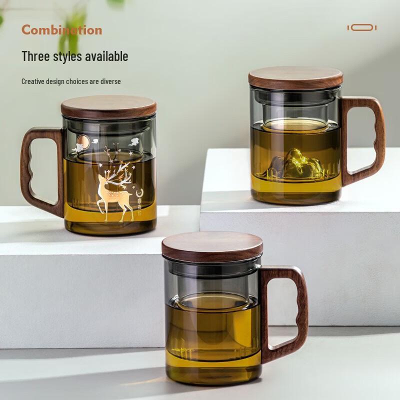 Yihucha Light Luxury Borosilicate Glass Tea Infuser Cup