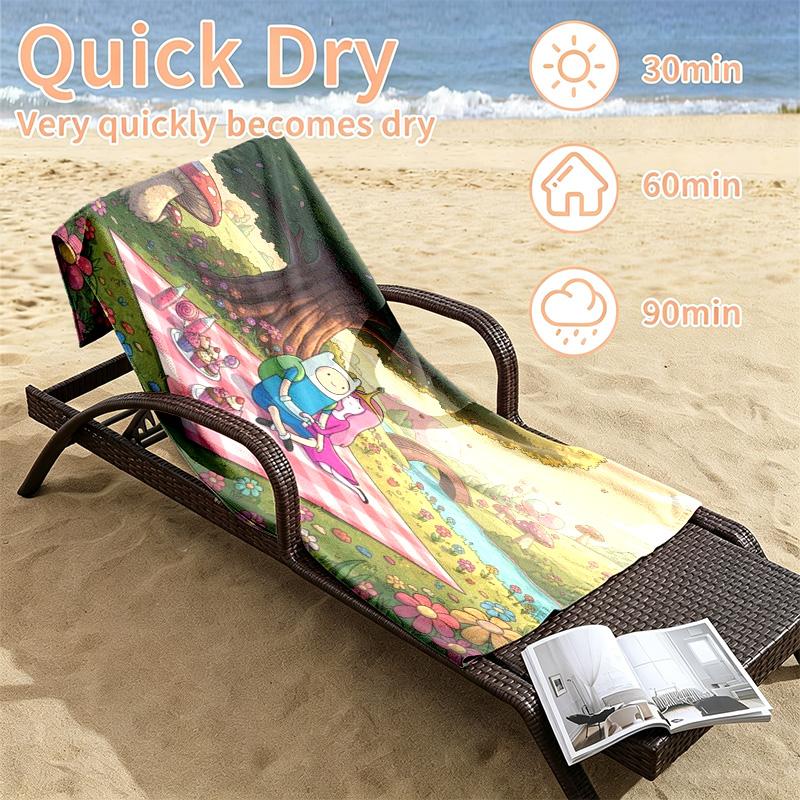 Adventure Time Beach towels also serve as bath towels summer essential a musthave for the outdoors the beach and the pool