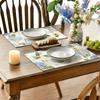 Heat Resistant Table Mat Anti Slip Tableware Pad Green Plants Linen Placemat  Table Decoration