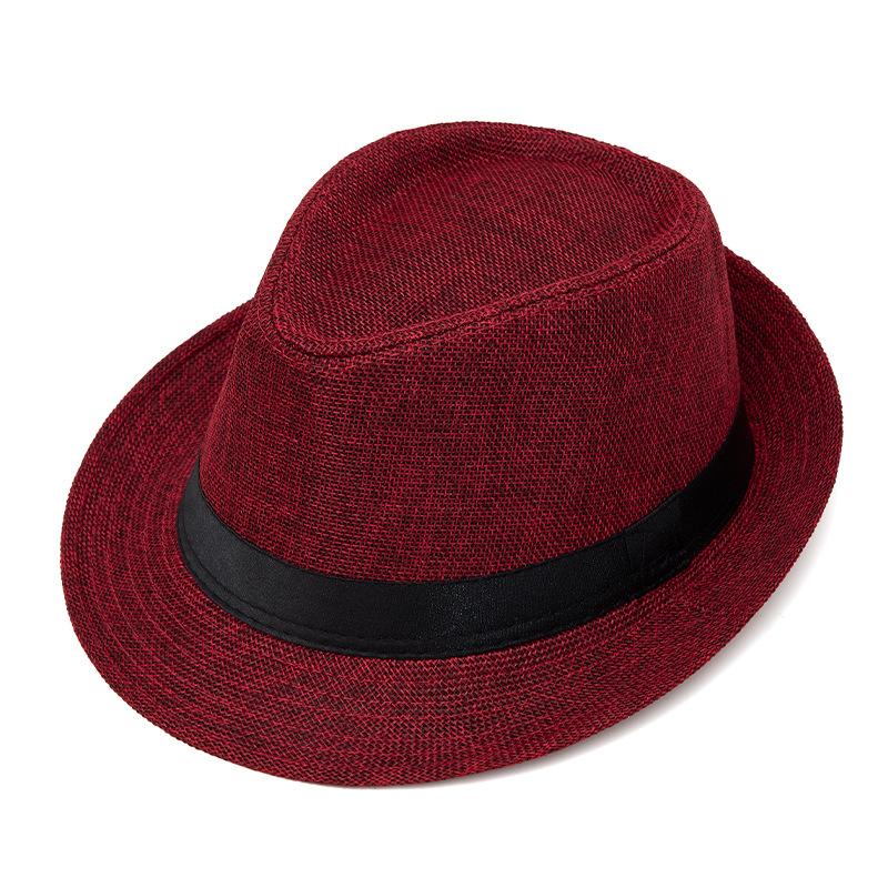Chapeau Haut de Forme d'Extérieur pour Hommes, Pare-Soleil et Protection Solaire, Tendance Mode d'Été pour Femmes, Chapeaux de Paille Polyvalents, Chapeaux Jazz