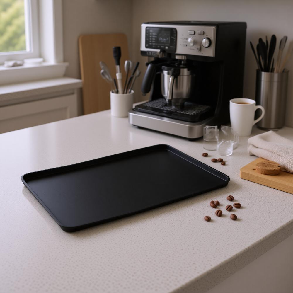 Anti-Vibration Coffee Machine Mat Raised Edge Coffee Bar Mat Under Coffee Maker Mat Kitchen Use