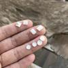 Natural White Mother-of-Pearl Patch Earring and Jewelry DIY Accessories