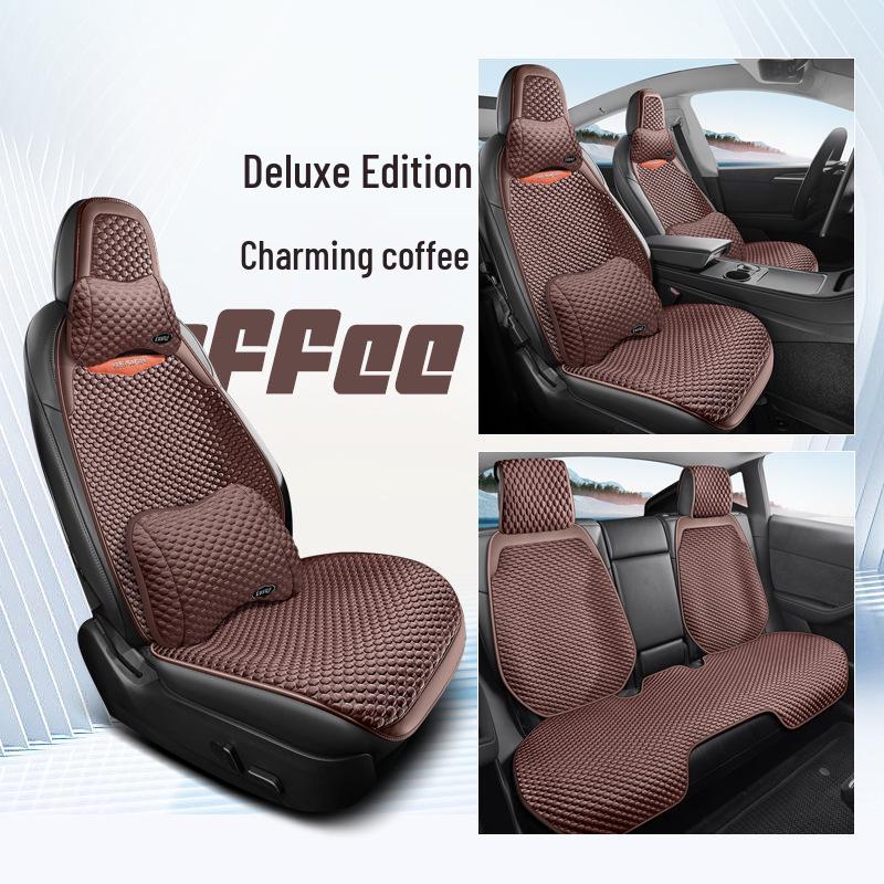 Universal Four-Season Car Seat Cushion: New Energy One-Piece Saddle Cover with Half-Wrap Design