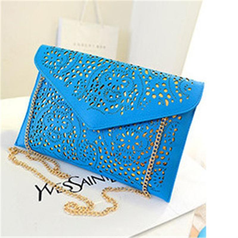 Vintage Hollow Out Envelope Bag Small Women Leather Crossbody bag For girl Shoulder bag Messenger bag
