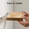 2 Stück Naturholz Wandregale Schweberegal 10kg Tragkraft Einfache Montage Hellbraunes Finish für Küchen- Bürodekorationen
