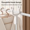 Retractable Clothes Drng Rod Single Prong Clothes Hanger Storage Organizer for Home Dormi Stainl Steel PP Material