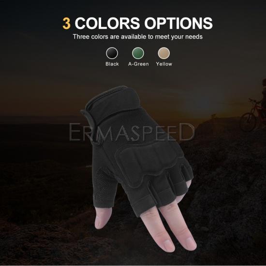 Summer Motorcycle Gloves Fingerless Tactical Outdoor Riding Gloves Biker Protective Gear Women Men Cycling Half Finger