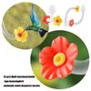 6PCS Hummingbird Feeders Tube Set Leak Resistant Tapered Stopper Flower Tip Feeders Nozzles for Outdoor Garden Yard Use