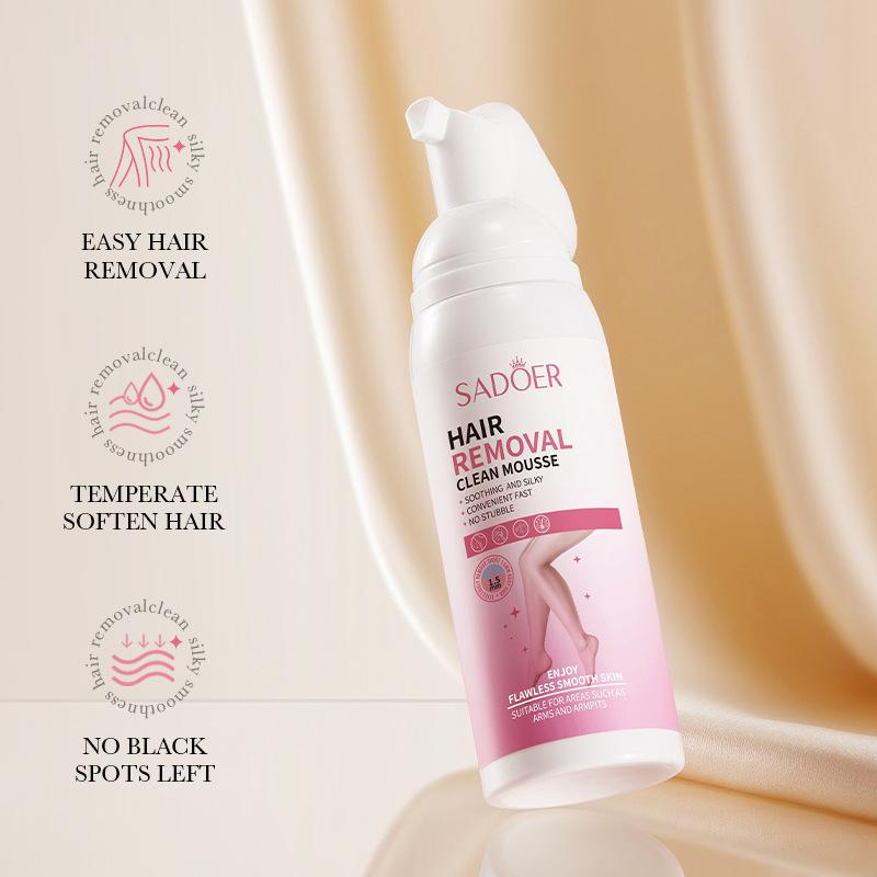 Mousse Depilatório 100gSADOER Depilação Não Irritante Sedoso Limpeza Pele Creme Depilatório