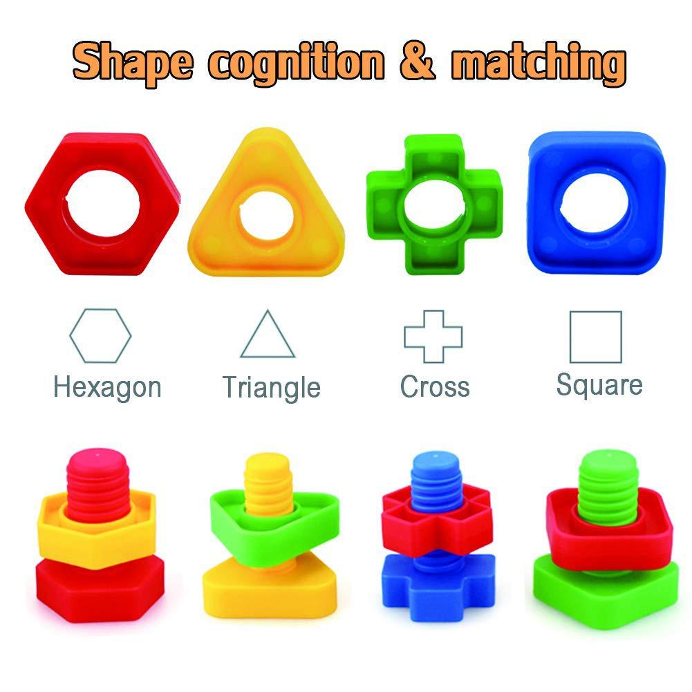 Nuts and Bolts Toys for Toddlers Preschoolers Kids STEM Educational Building Construction Screw Matching Activities