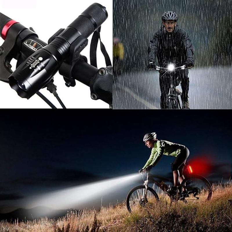 High Power Led Flashlights Camping Torch 5 Lighting Modes Zoom Light Aluminum Alloys Waterproof Material External 18650 Battery
