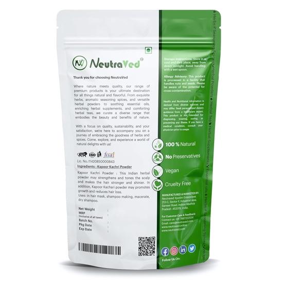 NeutraVed Kapoor Kachri Powder - 100g | Kapur Kachri For Hair And Kapoor Kachri For Skin- 100g