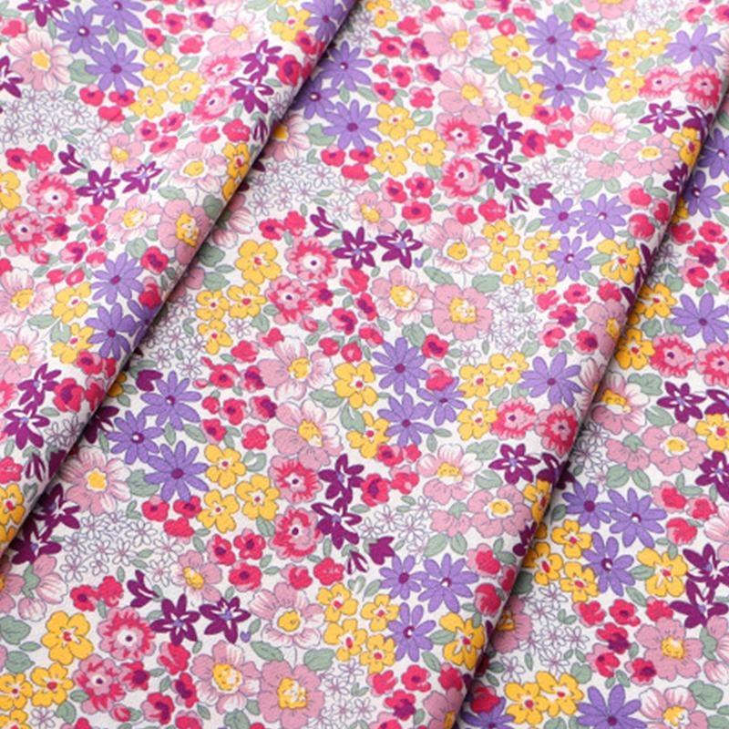 100x150cm French Sweet Floral Fabric Pure Cotton Printed Poplin Fabric Girl Dress Clothing Fabric Handmade DIY Accessories
