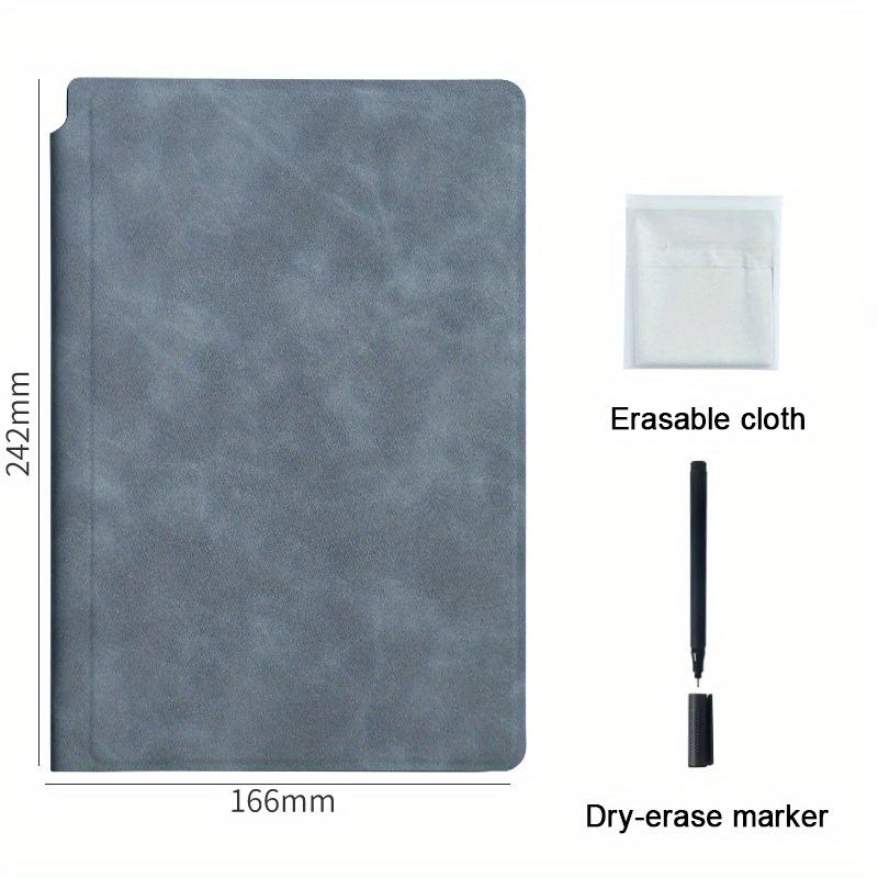 Stylish A5 Reusable Whiteboard Notebook - Ultra-Portable Weekly Planner With Durable Faux Leather Cover Versatile Memo Pad