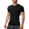 Mens Solid Fitted Compression Short Sleeve T Shirt Casual Sport Top