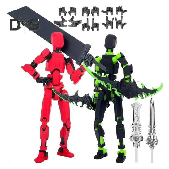 3D-gedruckte Roboter-Actionfigur mit Zubehör, bewegliche Gelenke, Robotermodell, Spielzeug, artikulierte Dummy-Figur, Dekoration für Zuhause und Büro, Ornament