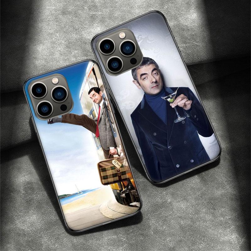 Grappige Mr B-BeanS Telefoonhoesje Voor Apple Iphone 16E 16 Pro Max 15 Plus Zacht 13 12 Mini Cover 11 14 Pro Max Capa 8 7 SE Shell Coque