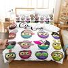 Cartoon Owl Bedding Sets Soft Bed Cover Comforter Duvet Cover Pillow Case 2-3 Pieces Sets Teenagers Children's Gifts Room Decor