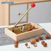 JUSTINLAU Wooden Nut Shell Opener Adjustable Chestnut Opener Walnut Plier Opener Tool Walnuts Chestnut Pecans Hazelnuts Almonds