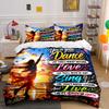 Dance Love Sing Live Poster Bedding Duvet Cover Set Duvet Cover Pillowcases  (1*Duvet Cover 2*Pillowcases, Without Duvet Insert)