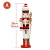 38CM Nutcracker Soldier Puppet Candy Series Wooden Nutcracker Statue Handicraft Doll Toy Christmas New Year Gift Home Decoration