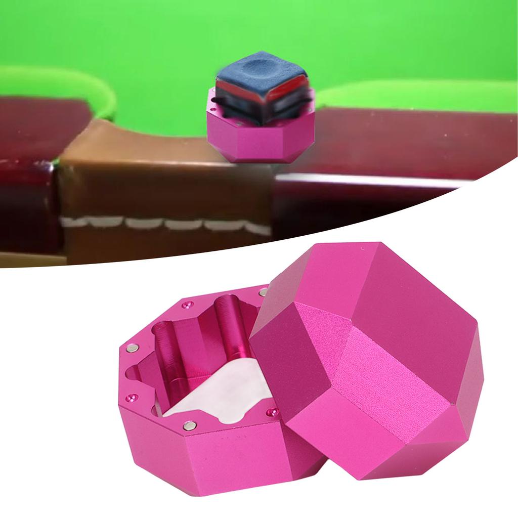 Octagonal Billiard Chalk Storage Box 2 Layer Aluminum Chalk Holder Billiard Accessories for Sports