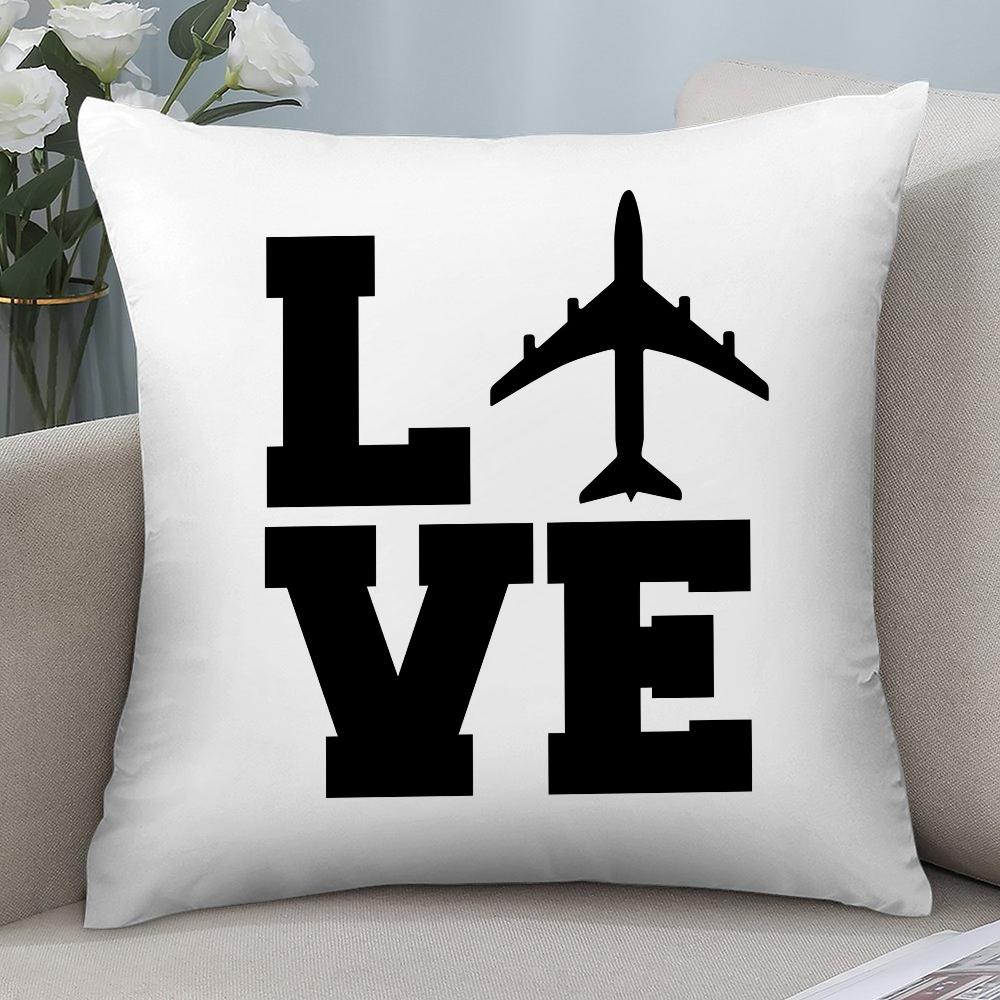 Flugzeugpilot Druck Kissenbezug Kurzplüsch Kissenbezüge Sofa Dekoration Geschenk Zuhause Doppelseitiger Druck Kissenbezug