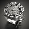 Vintage Wolf Totem Thai Ring Wolfskopf Herrenring