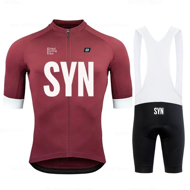 2025 Synful Men's Cycling Clothing Set Short Sleeve T-Shirt for Mountain Bike Triathlon MTB Summer