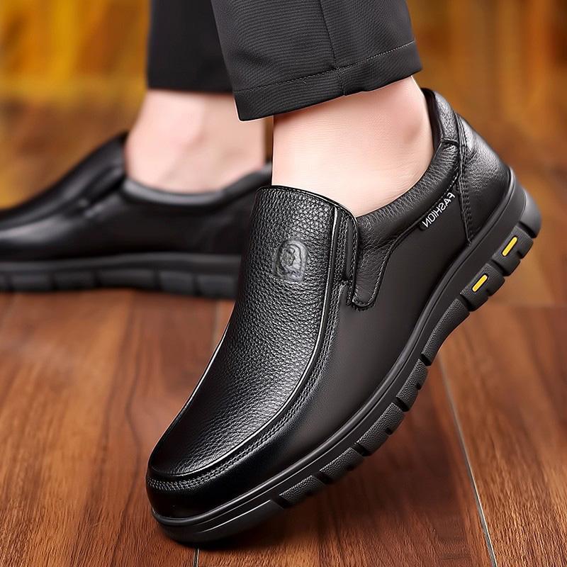 New Genuine Leather Casual Shoes for Men Flat Platform Walking Shoes Outdoor Footwear Loafers Breathable Sneakers Zapatos Hombre
