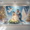 1 Piece of Uplifting Background Fabric for the Birth Scene of Jesus  Traditional Decoration for Holiday Gatherings