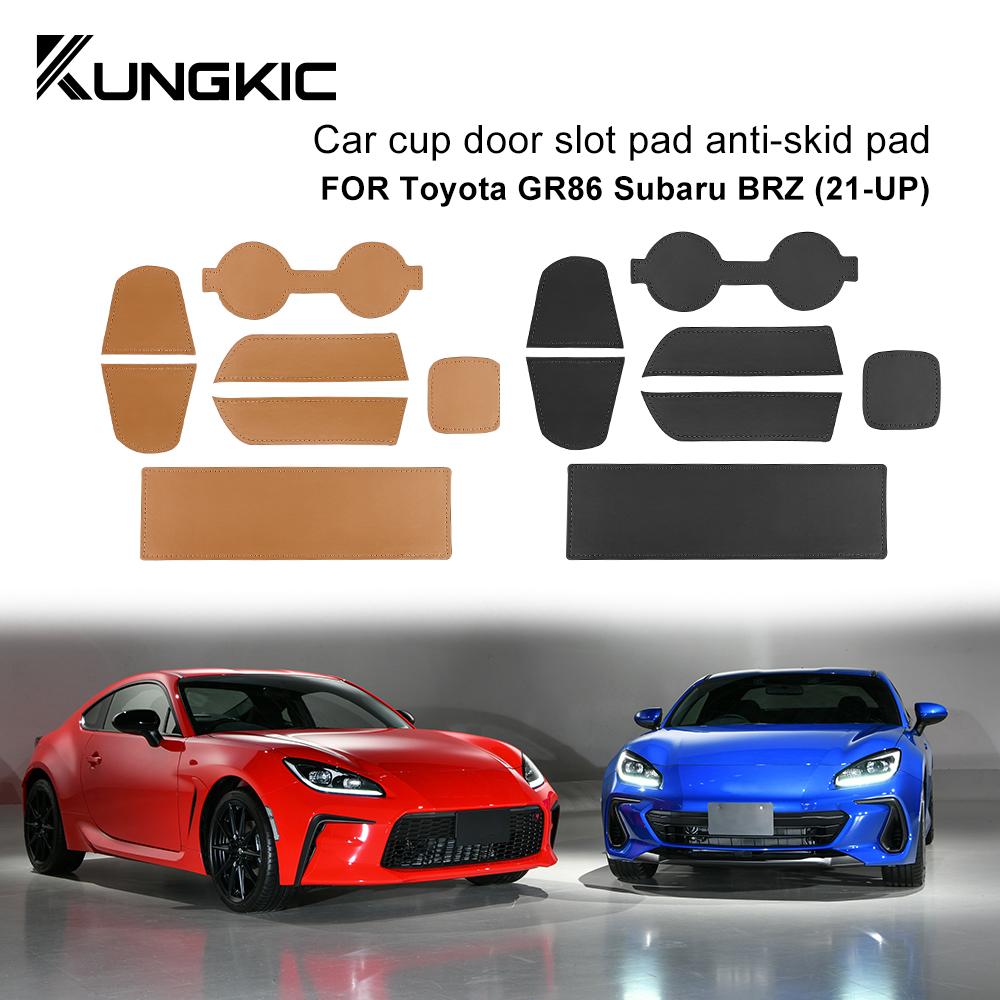 Cup Mat For Subaru BRZ Toyota GR86 2021 2022 2023 2024 Anti-Slip Dust-proof Rubber Pads Rug Gate Slot Mats Stickers Accessories