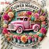 Vintage Pink Truck Metal Wall Art X Inch Rustic Farmhouse Home Decor Sign