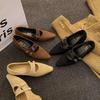 22 new French retro pointed head shallow mouth single shoes elegant inner height increasing temperament commuter shoes