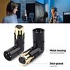 3Pin Male to Female Right Angled Microphones Auditory Adapter for Sound Engineer Professional