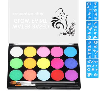 Chisafly 15-Color Highlighter Face Paint Set for Body Paint, Maternity Paint, and Face Painting. Easy To Wash, Safe, Non-Toxic, and Eco-Friendly.