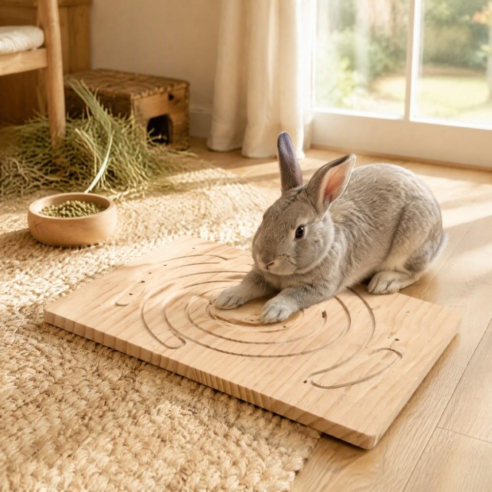 Multiple Holes Claws Scratching Board Wood Cage Accessory Durable Wooden Scratching Board Squirrel