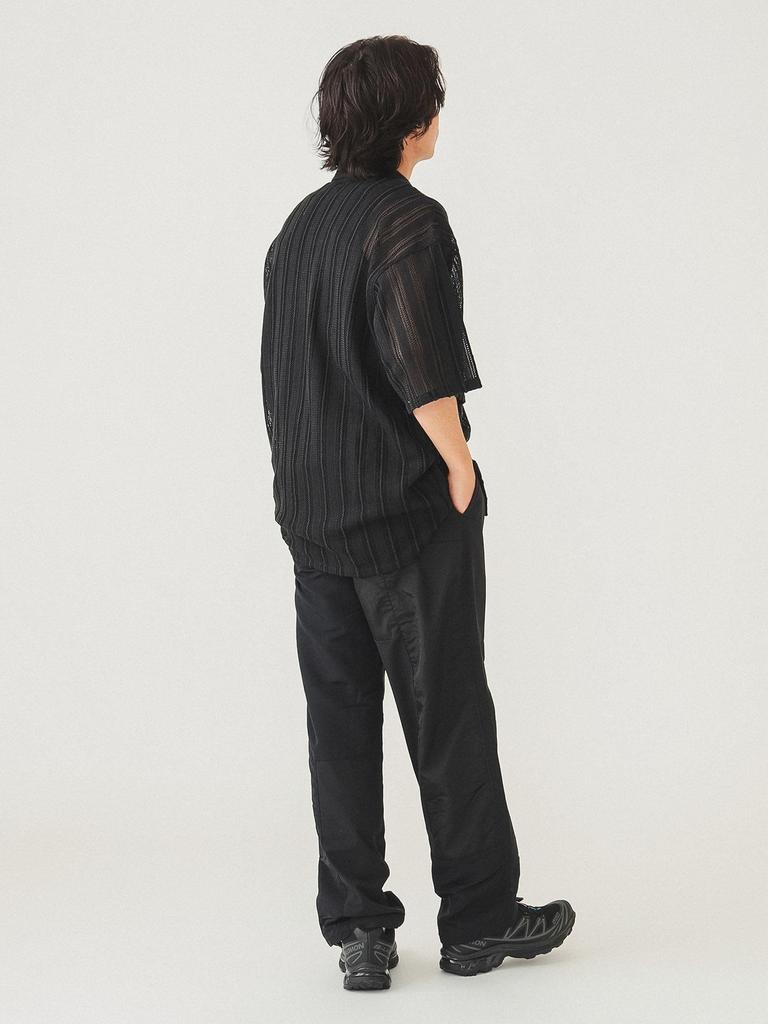 Shirt Mesh Open Collar Shirt SUMIKURO M 11011512147 [BEAMS] S/S Men's