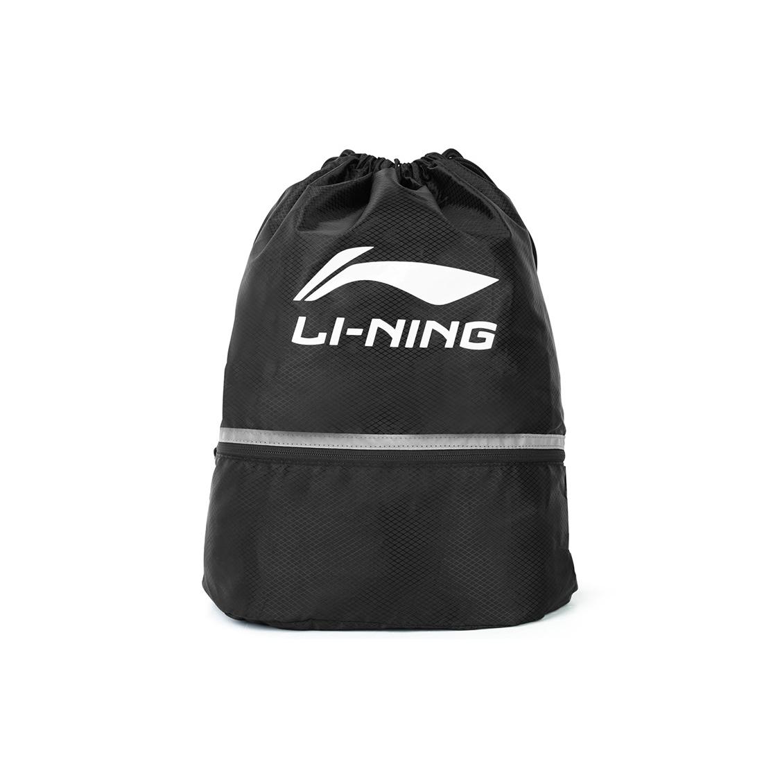 

New LiNing Polyester Shoe Bag Backpack Unisex Black ABJQ038-2 33.0*14.0*46.0CM