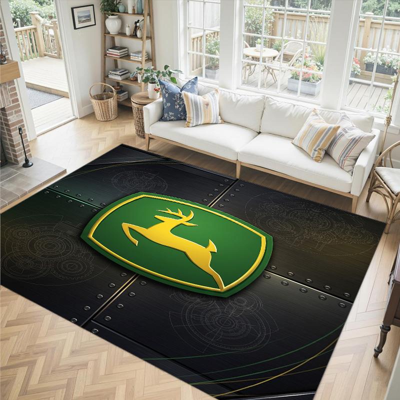 John deere Design Tapis Velours Cristal Douillet Non?Tapis imprimé antidérapant pour chambre, salon, entrée